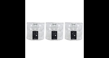 Decoris kerstballen - 18x st - transparant parelmoer - 8 cm - glas - kerstversiering