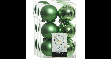 Decoris kerstballen - 36x st - groen - D6 cm - kunststof - kerstversiering