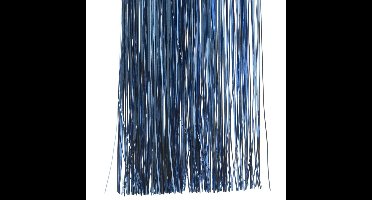 Decoris kerstboom folie slieren - 12x zakje - 40 x 50 cm - tinsel - donkerblauw