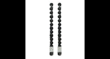 Decoris Mini kerstballen - 28x- zwart - D3 cm - kunststof