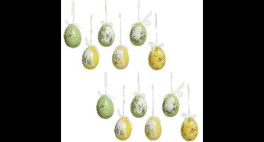 Decoris Paaseieren - 18x stuks - foam - 6 cm - paasversiering - pasen