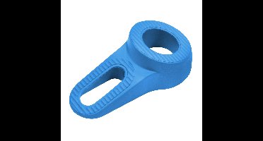 Deltafix Block it Deurwig - blauw - TPE kunststof - 12 x 3,8 cm - deurstopper