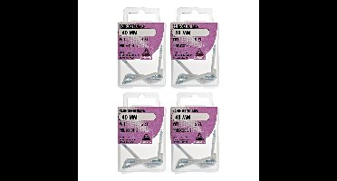 Deltafix Schroefduimen - 20x - gecoat metaal - 40 mm - wit - ijzerwaren