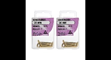 Deltafix Schroefduimen - 20x - vermessingd metaal - 30 mm - ijzerwaren