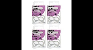 Deltafix Schroefhaken - 16x - verzinkt metaal - wit - 50 mm - ijzerwaren