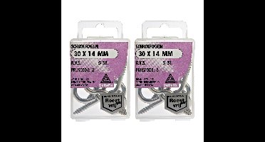 Deltafix Schroefogen - 10x - verzinkt metaal - 30 x 14 mm - ijzerwaren