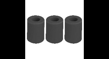 Deurbuffer - 3x - deurstopper - zwart - rubber - 50 x 35 mm - schroefbevestiging