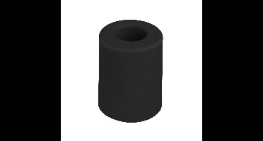 Deurbuffer - deurstopper - zwart - rubber - 50 x 35 mm - schroefbevestiging
