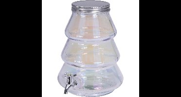 Drankdispenser/limonade/sap dispenser - glas - 4 liter - 19 x 26 cm