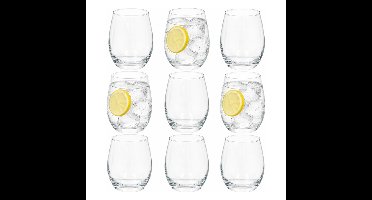 Drinkglazen Eclipse - 9x stuks - glas - 570 ml - water - frisdrank - sapjes - cocktails