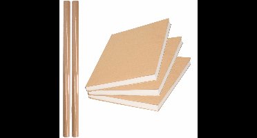 Duni rol Kaftpapier/verzendpapier rol - 2x stuks - 500 x 70 cm - bruin - 80 grams kwaliteit