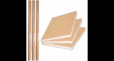 Duni rol Kaftpapier/verzendpapier rol - 4x stuks - 500 x 70 cm - bruin - 80 grams kwaliteit
