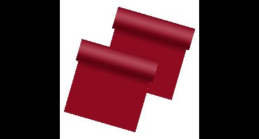 Duni tafelloper - 2x - papier - bordeaux rood- 480 x 40 cm