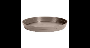 EDA Bloempot onderschaal Toscane - kunststof - taupe - D15 cm - opvangschalen