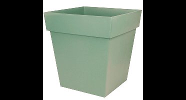 EDA Bloempot Toscane vierkant - kunststof - groen - L32 x B32 x H32 cm - 22L - plantenpot