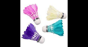 Eddy Toys Badminton Shuttles - 5x stuks - veren - gekleurd