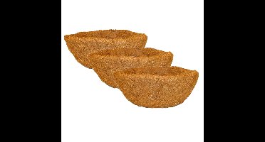 Esschert Design Inlegvel - 3x stuks - kokos - voor hangmand - ca. 40 cm - kokosinleggers
