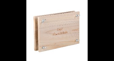 Esschert Design kruidenpers - hout - 23 x 14 cm - bloempers - bloemen/bladeren/kruiden pers