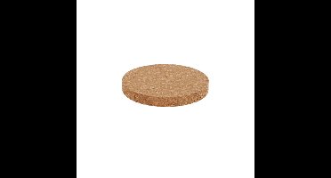 Esschert Design plantenpot onderzetter - van kurk - D13 cm x 1 cm - vloer bescherming