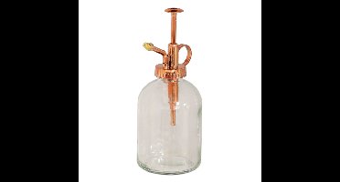 Esschert Design plantenspuit/vernevelaar - helder glas/koper - 19 cm