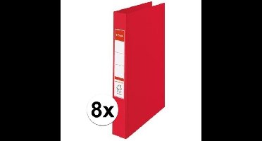 Esselte Ringband mappen/ordners - 8x - rood - A4 - opbergen - kantoorartikelen