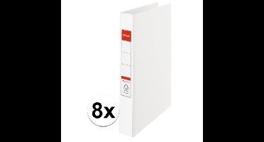 Esselte Ringband mappen/ordners - 8x - wit - A4 - opbergen - kantoorartikelen