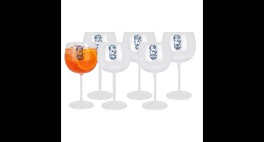 Excellent Houseware Cocktail glas - 6x - transparant - onbreekbaar kunststof - 570 ml