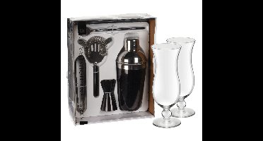 Excellent Houseware cocktails maken set 5-delig met 4x Pina Colada glazen