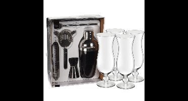 Excellent Houseware cocktails maken set 5-delig met 8x Pina Colada glazen