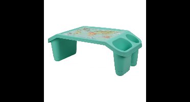 Excellent Houseware Dienblad - schoottafel voor kinderen - groen - kunststof - 60 x 30 x 21 cm