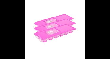 Excellent Houseware ijsklontjes tray - Set van 5x stuks - ijsblokjes vormpjes - 12 vakjes - kunststo