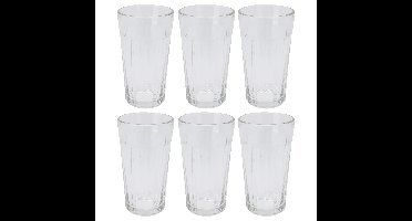 Excellent Houseware longdrinkglazen - 6x - 350 ml - sap/water/mix/drinkglazen