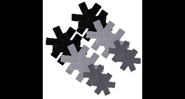 Excellent Houseware Pannenschermers - 12x - grijs - vilt - 38 cm - stapelbeschermers voor pannen