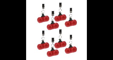 Excellent Houseware Tafelkleedgewichtjes/hangers - 8x - kers - kunststeen - rood
