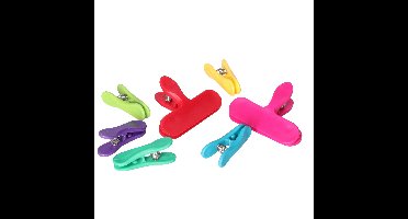 Excellent Houseware vershoudklemmen/vershoudclips - 7x - multicolor - kunststof