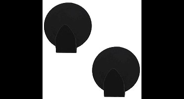 Excellent houseware - Zelfklevende ophang haakjes - zwart - 8x stuks - rvs