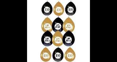 Feestartikelen verjaardag 100 jaar ballonnen leeftijd / happy birthday