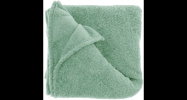Fleece deken/plaid Bailey 130 x 180 cm - salie groen