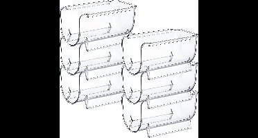 Flessenrek - koelkast organizer - 6x - stapelbaar - kunststof - wijnrek