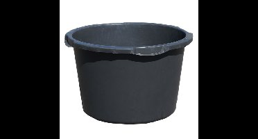 Flexibele stevige multifunctionele kunststof bak/emmer/kuip 45 liter diameter 52 cm zwart