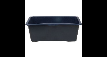 Flexibele stevige multifunctionele rechthoekige kunststof bak/emmer/kuip 65 liter zwart