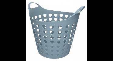 Flexibele wasmand - 26 liter - kunststof - blauw - D45 x H40 cm