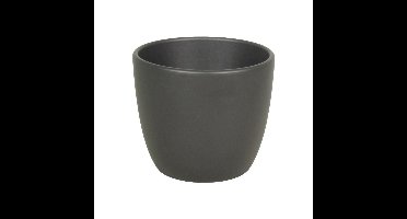 Floran Plantenpot - antraciet grijs - mat - keramiek - 25 x 22 cm - bloempot