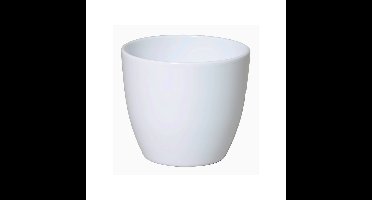 Floran Plantenpot - wit - glanzend - H27 x D32 cm- keramiek - bloempotten voor binnen