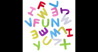Foam rubberen knutsel letters - in diverse kleuren - 104x stuks - 4.5 cm hoog - knutselen - hobby