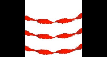 Folat Feest/verjaardag versiering - 3x - crepe slingers - rood - 24 mtr - papier - feestartikelen