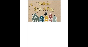Folat Sinterklaas zwaaivlaggetje - 1x - Welkom Sint en Piet - 30x20 cm