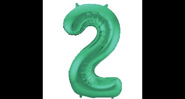 Folat Verjaardag Leeftijd folieballon - 2 jaar - groen - 86 cm - cijferballon groot