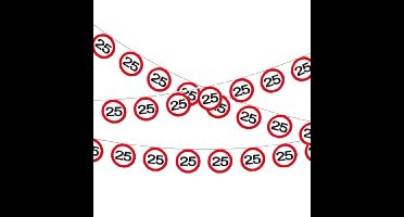 Folat Vlaggenlijn 25 jaar - 2x - 10 m - verkeersborden - vlaggentjes - feestartikelen