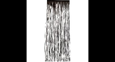 Folie deurgordijn versiering - zwart - 244 x 91 cm - glitter and glamour wanden